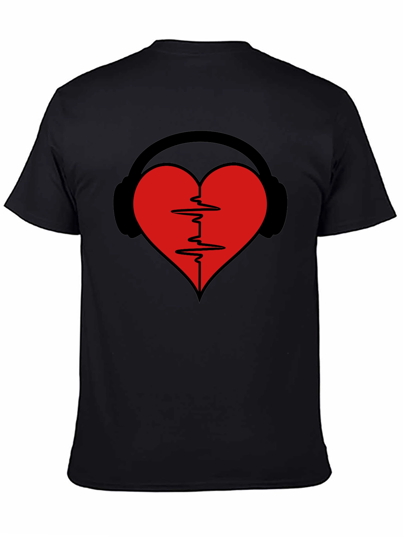 Heartbeat Headphones Graphic T-Shirt