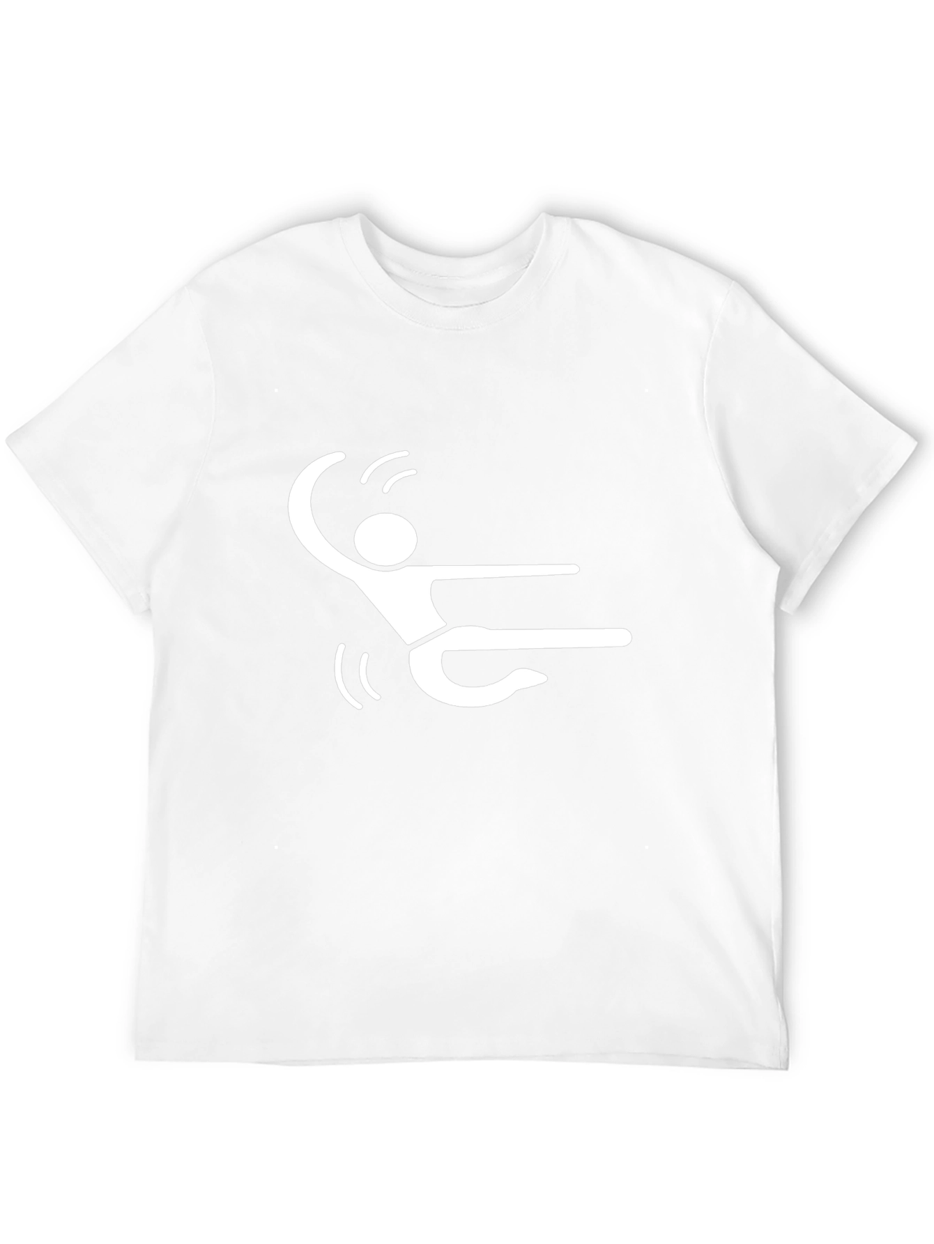 Dancing Stick Figure Graphic Tee - Black Cotton