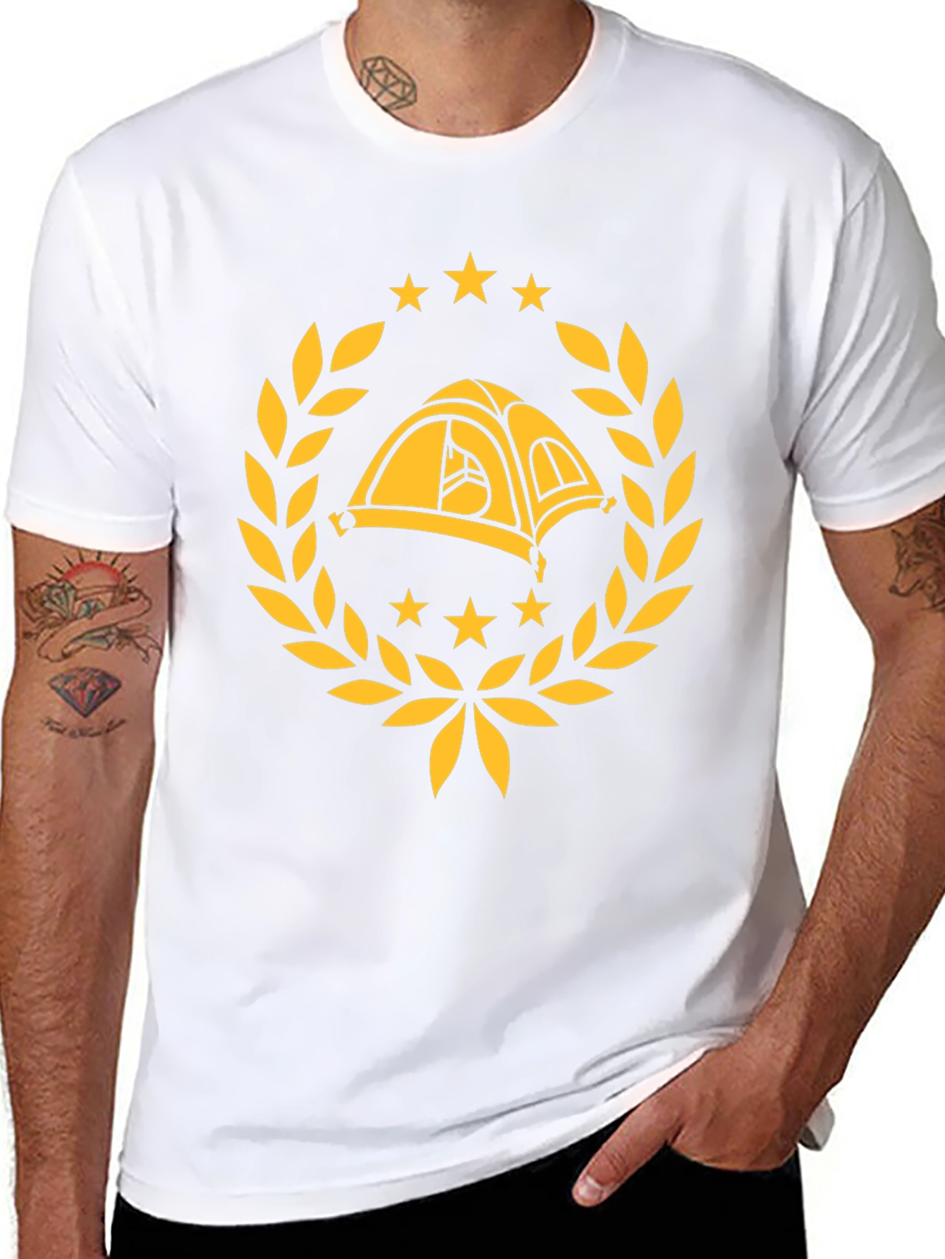 Camping Adventure T-Shirt - Black Cotton Graphic Tee
