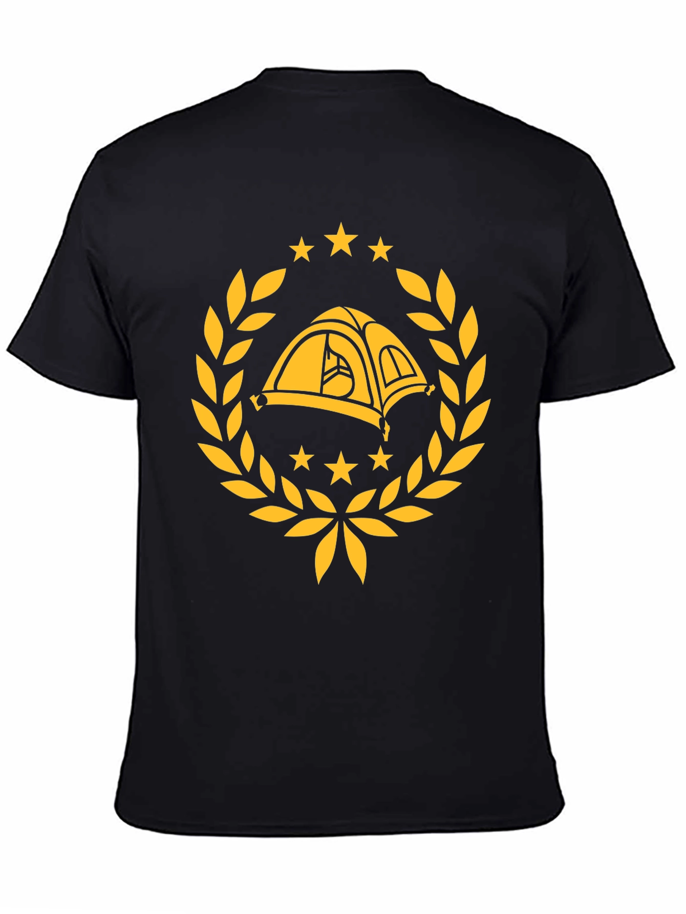 Camping Adventure T-Shirt - Black Cotton Graphic Tee