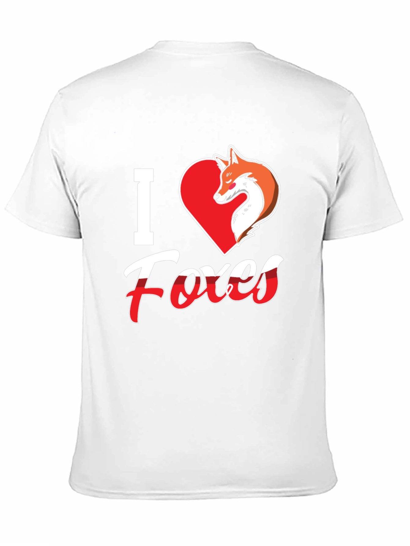 I Love Foxes T-Shirt - Black Fox Graphic Tee