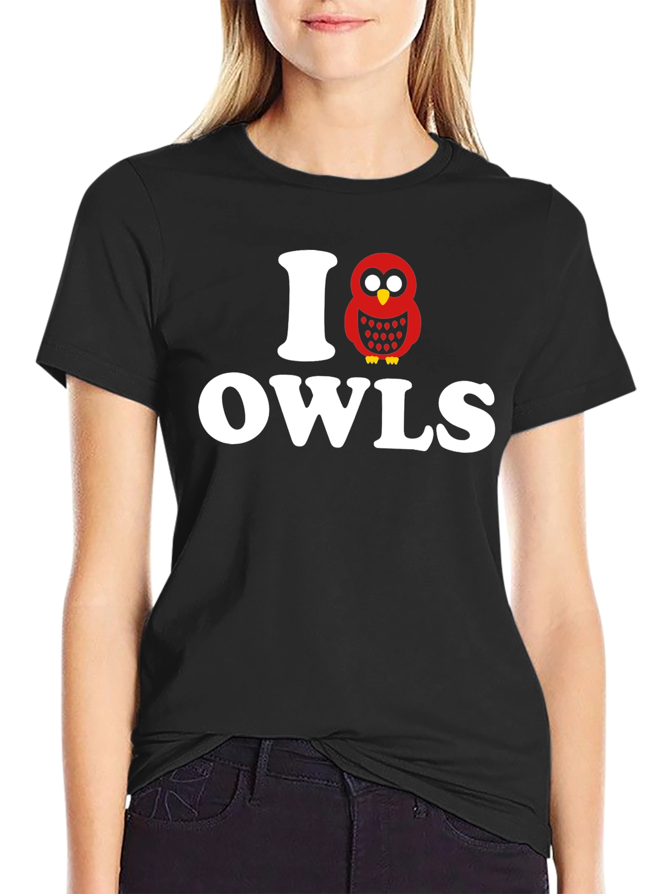 I Love Owls T-Shirt Novelty Graphic Tee