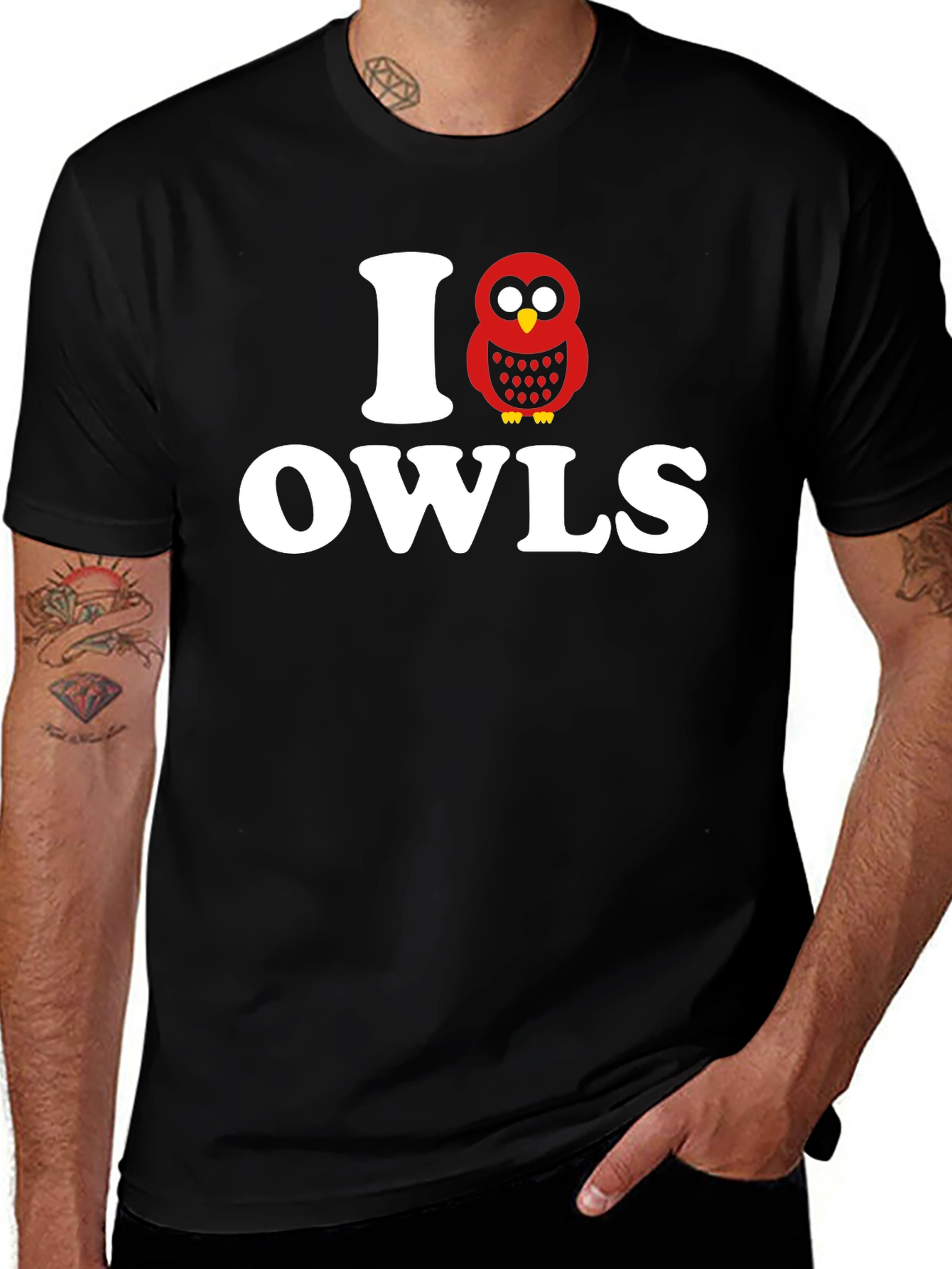 I Love Owls T-Shirt Novelty Graphic Tee