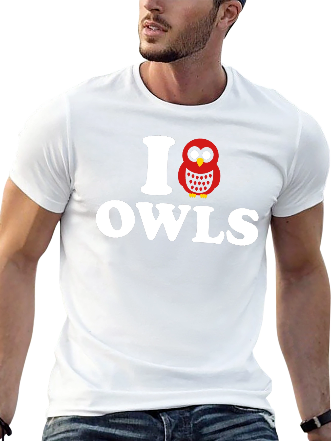 I Love Owls T-Shirt Novelty Graphic Tee