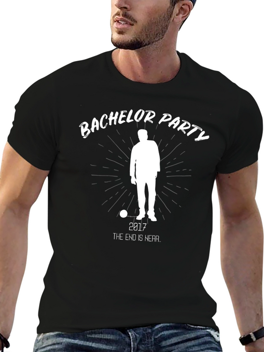 Bachelor Party 2017 T-Shirt - The End Is Near Groom Tee