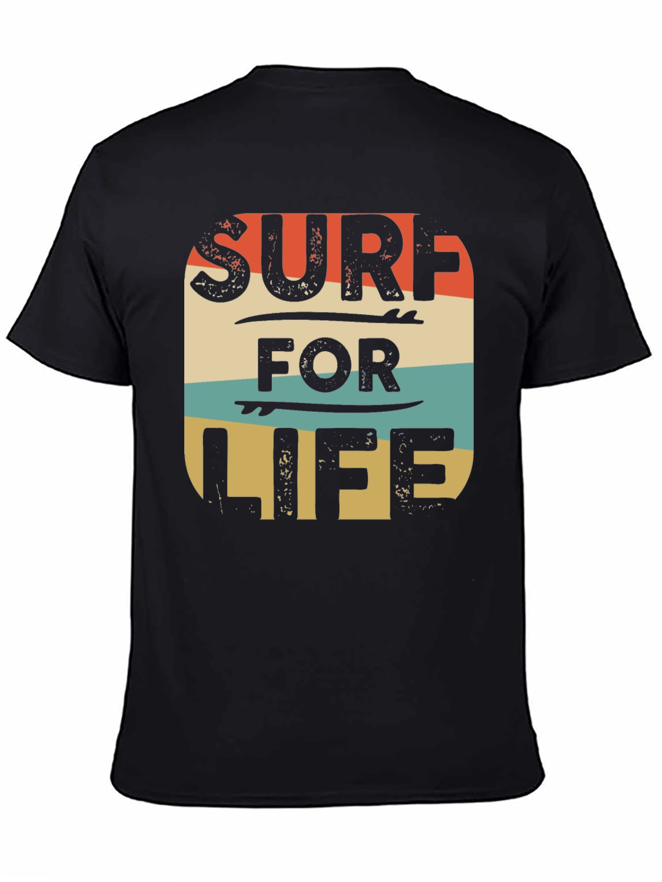 Retro Surf For Life Graphic Tee
