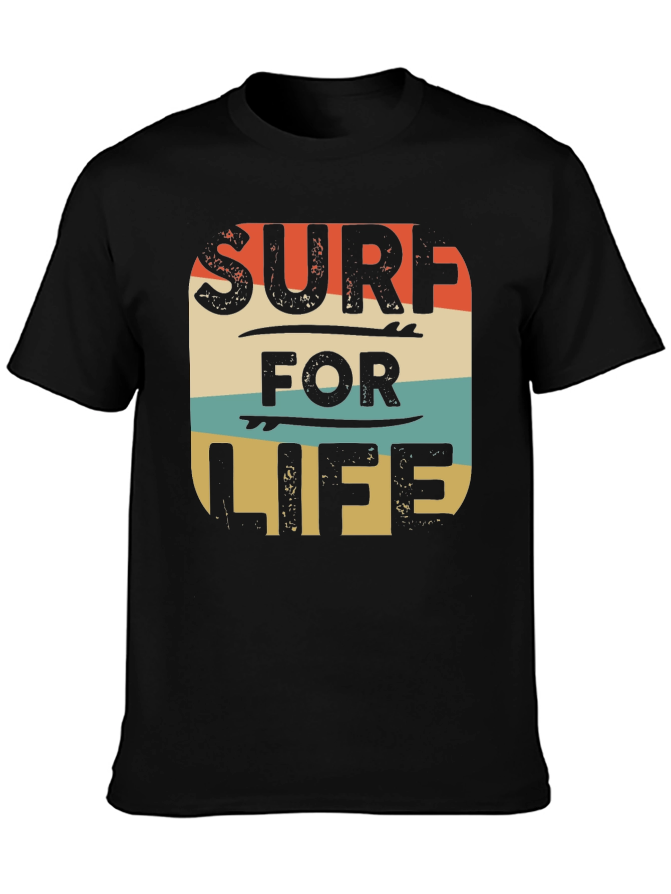 Retro Surf For Life Graphic Tee