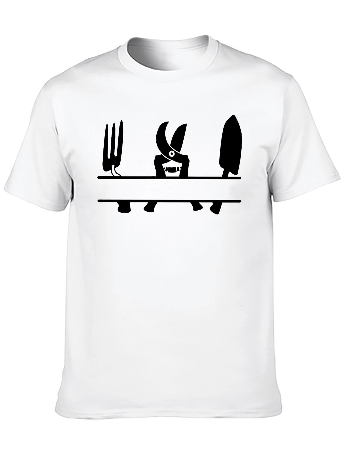 Gardening Tools Graphic Tee - Black