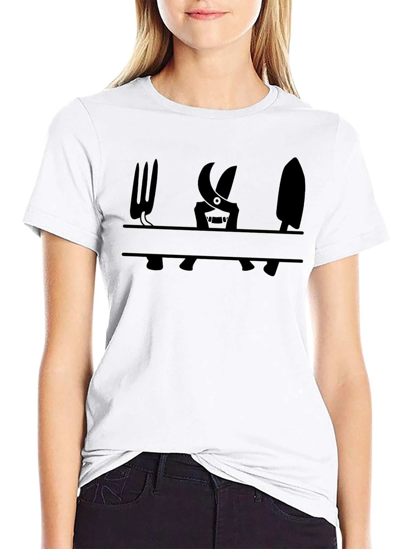 Gardening Tools Graphic Tee - Black