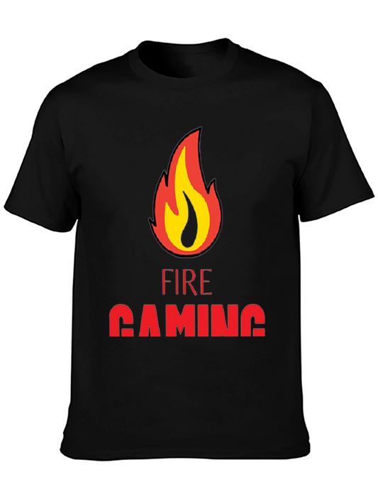 Fire Gaming Black T-Shirt