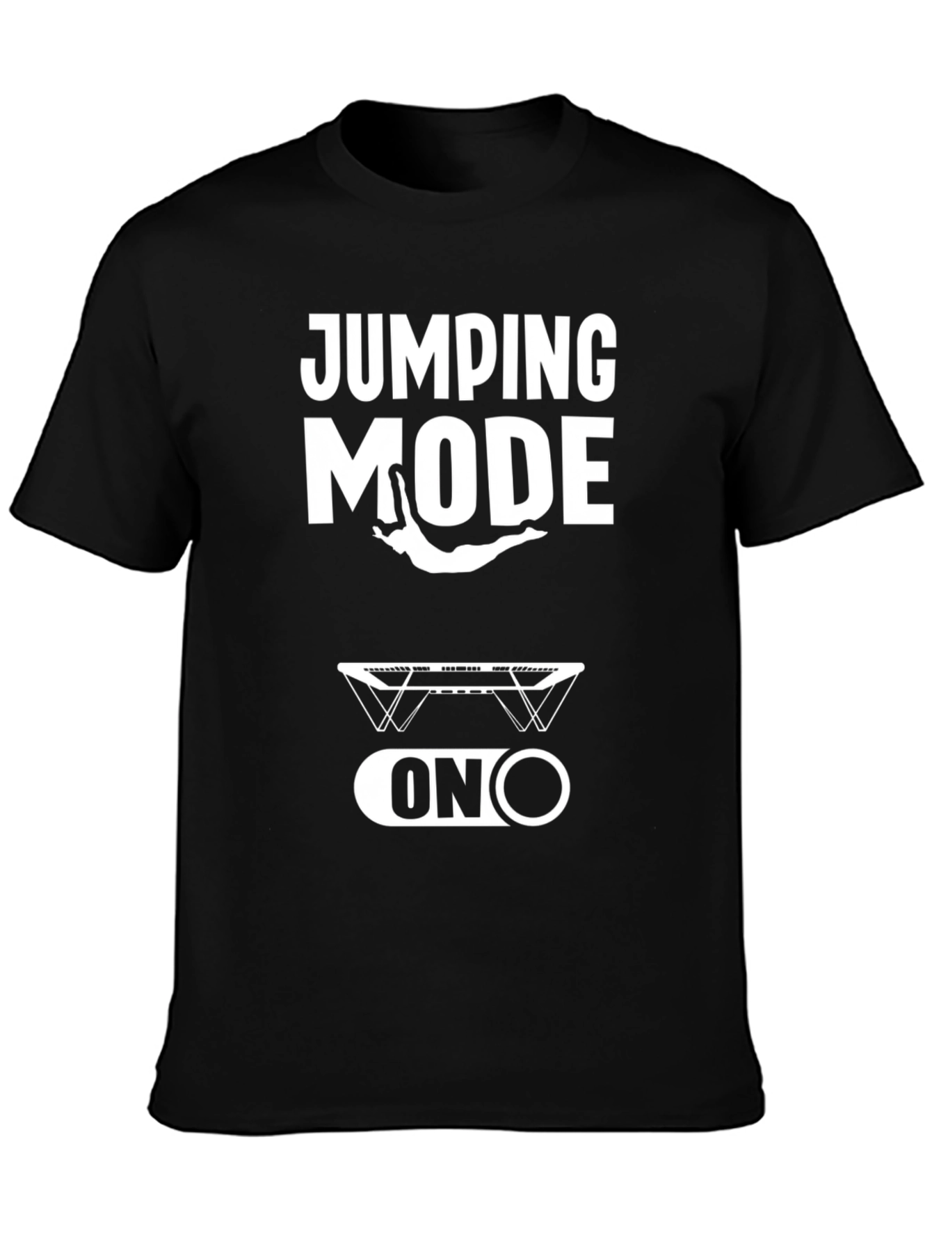 Jumping Mode On Black Graphic Tee