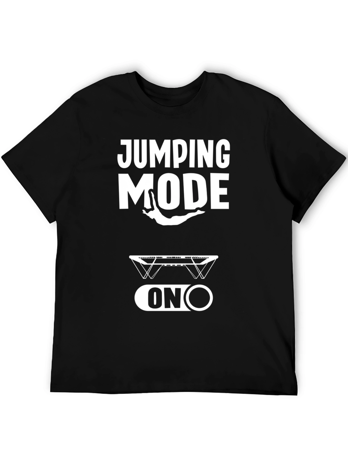 Jumping Mode On Black Graphic Tee