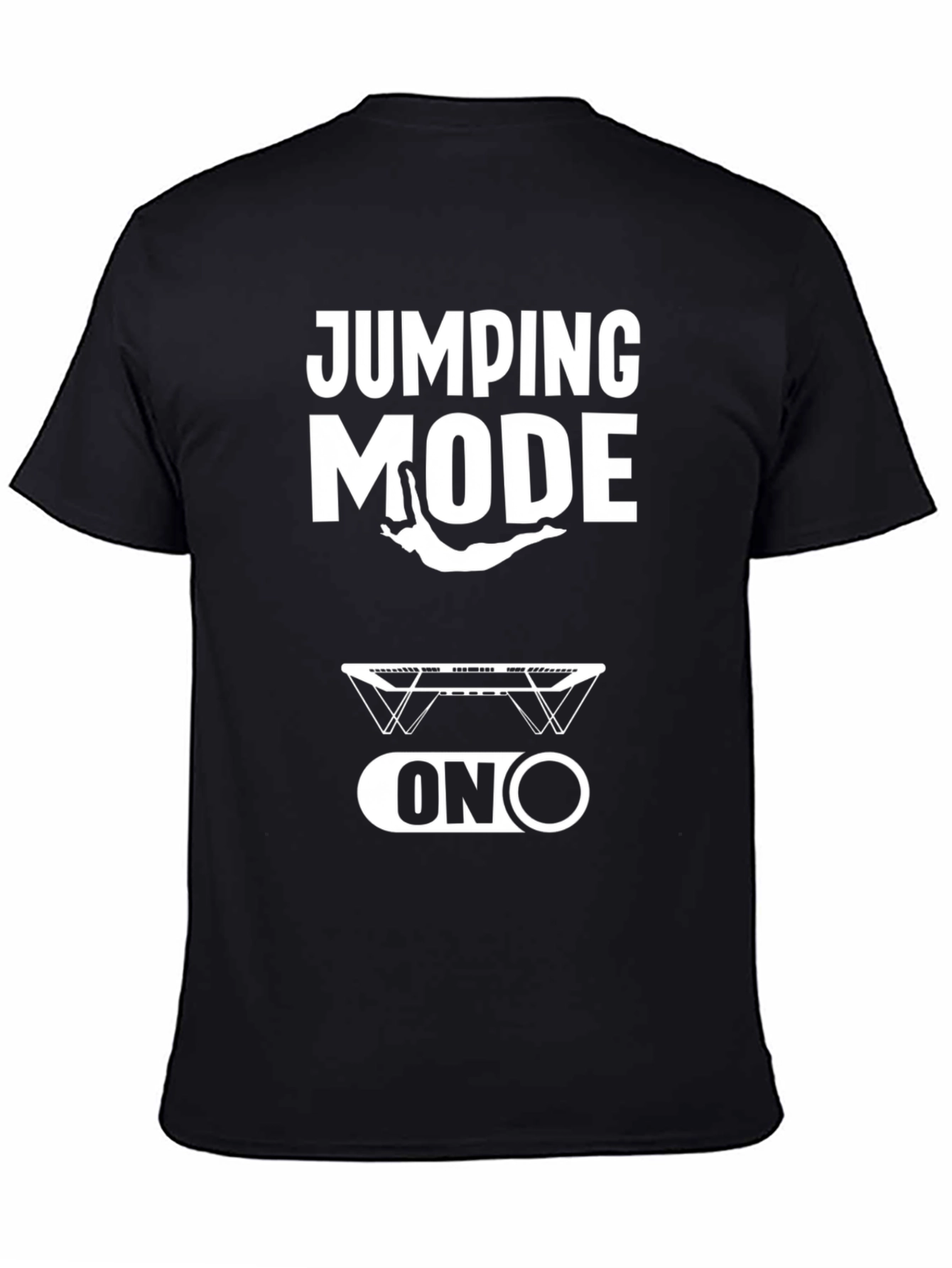 Jumping Mode On Black Graphic Tee