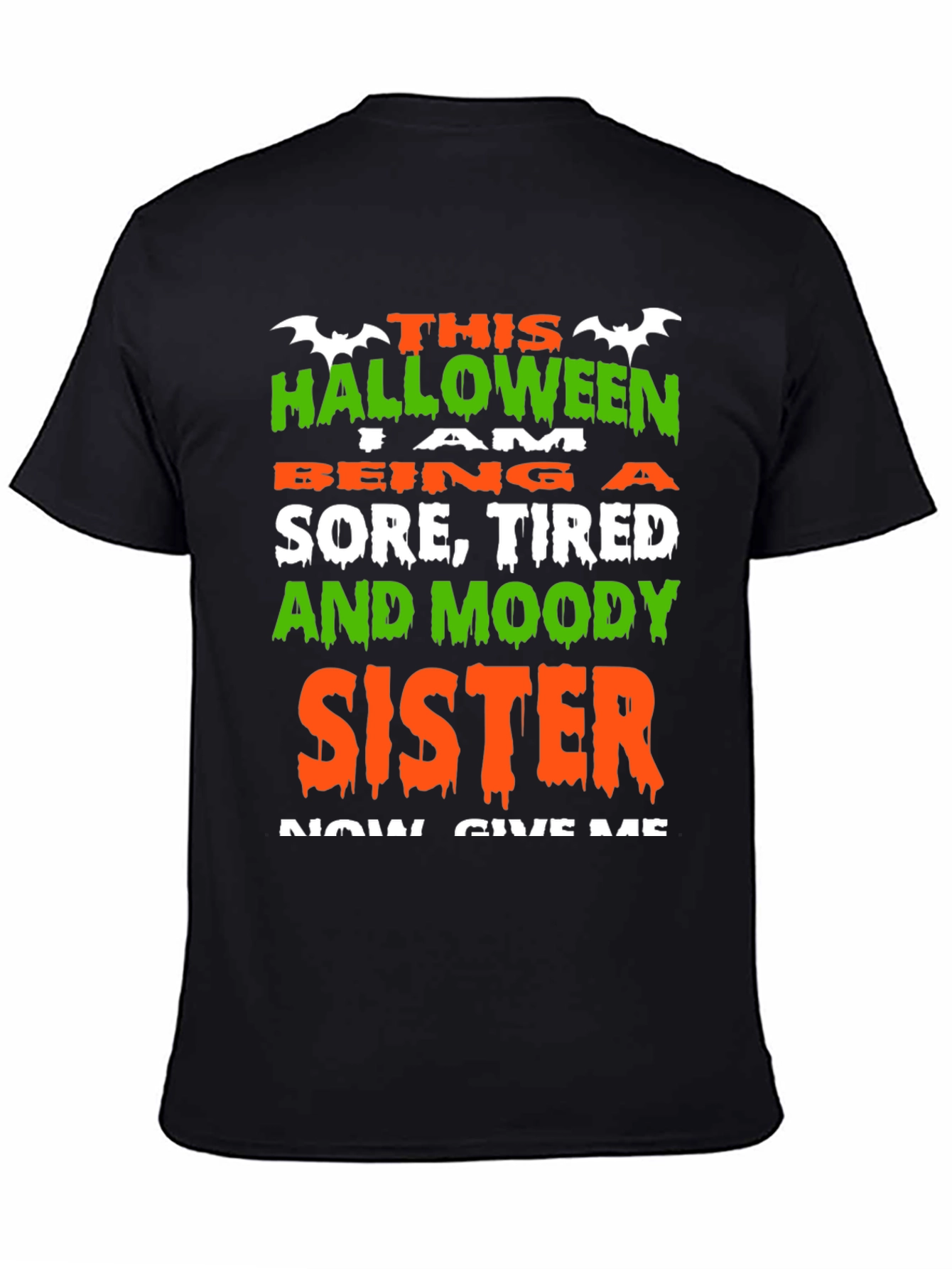 Funny Halloween Sister Graphic T-Shirt