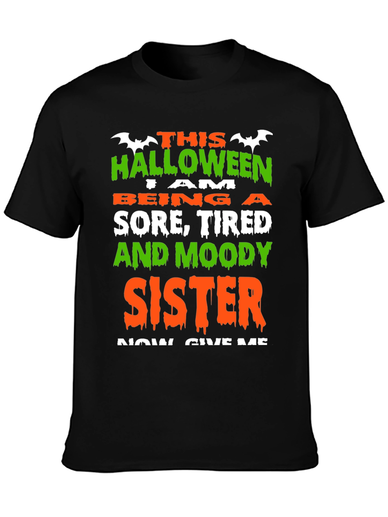 Funny Halloween Sister Graphic T-Shirt