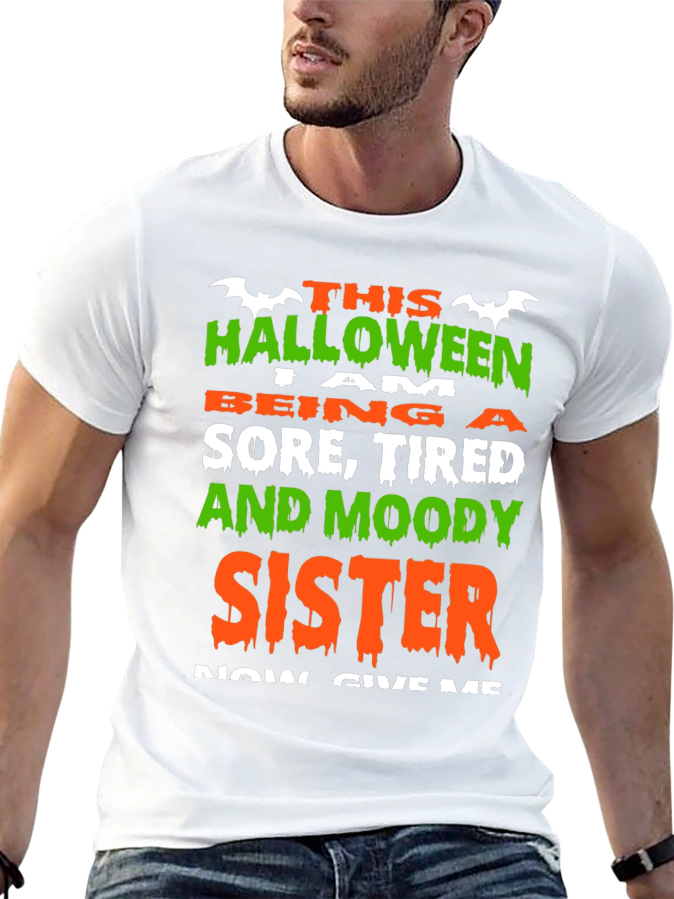 Funny Halloween Sister Graphic T-Shirt