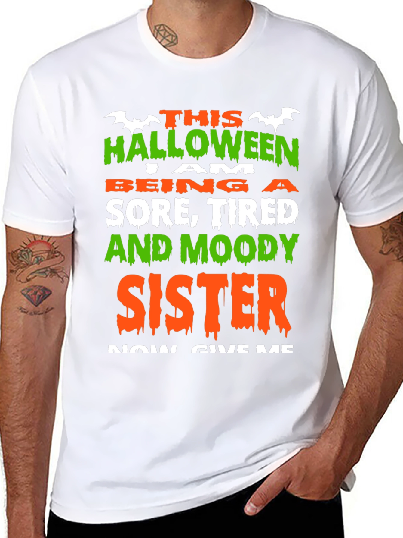 Funny Halloween Sister Graphic T-Shirt