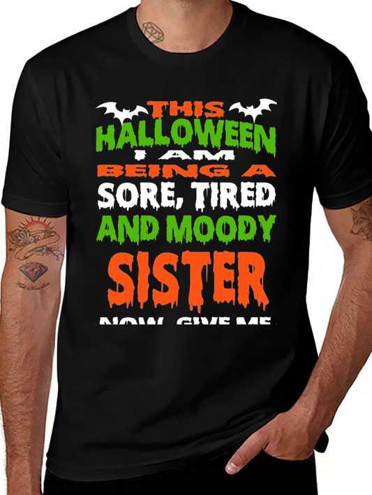 Funny Halloween Sister Graphic T-Shirt