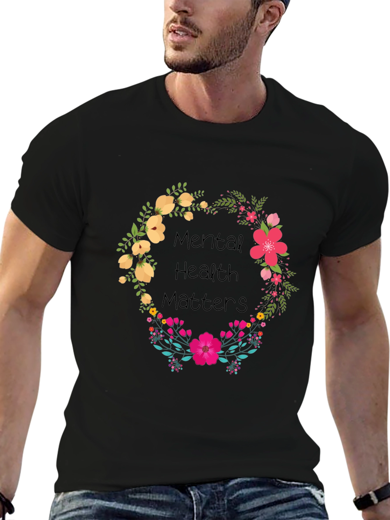 Mental Health Matters Floral Tee