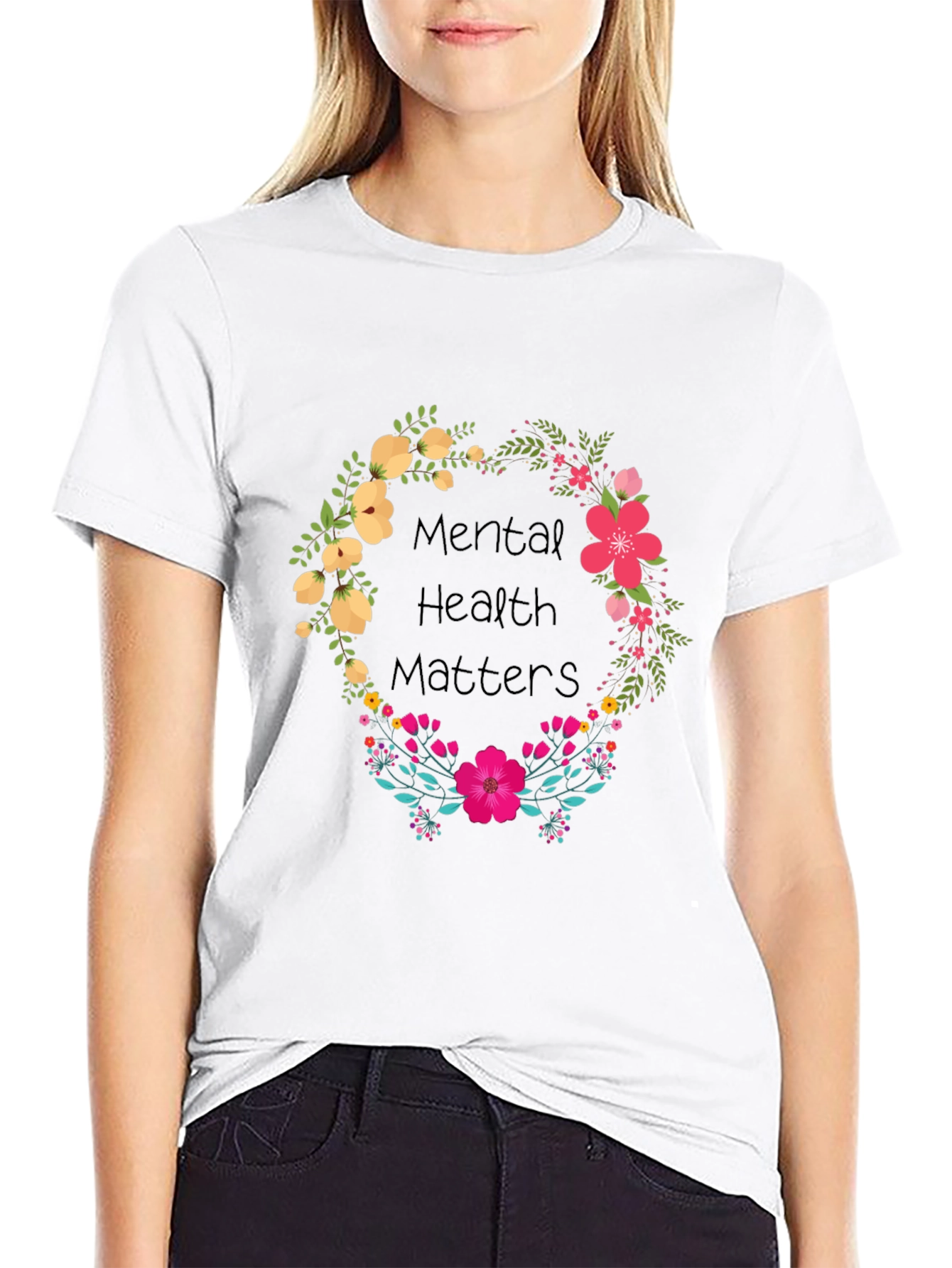 Mental Health Matters Floral Tee