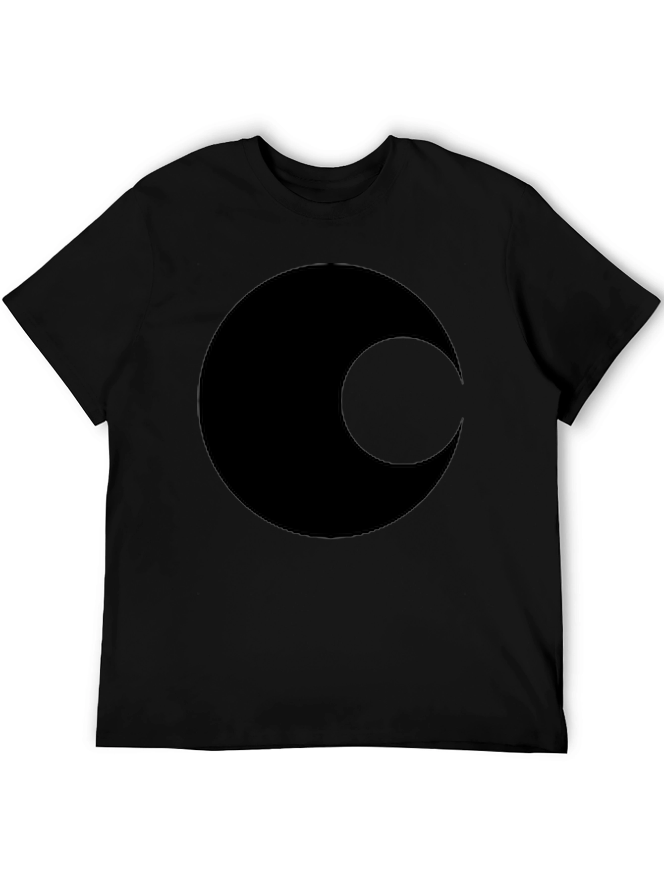 Minimalist Eclipse Design Black T-Shirt