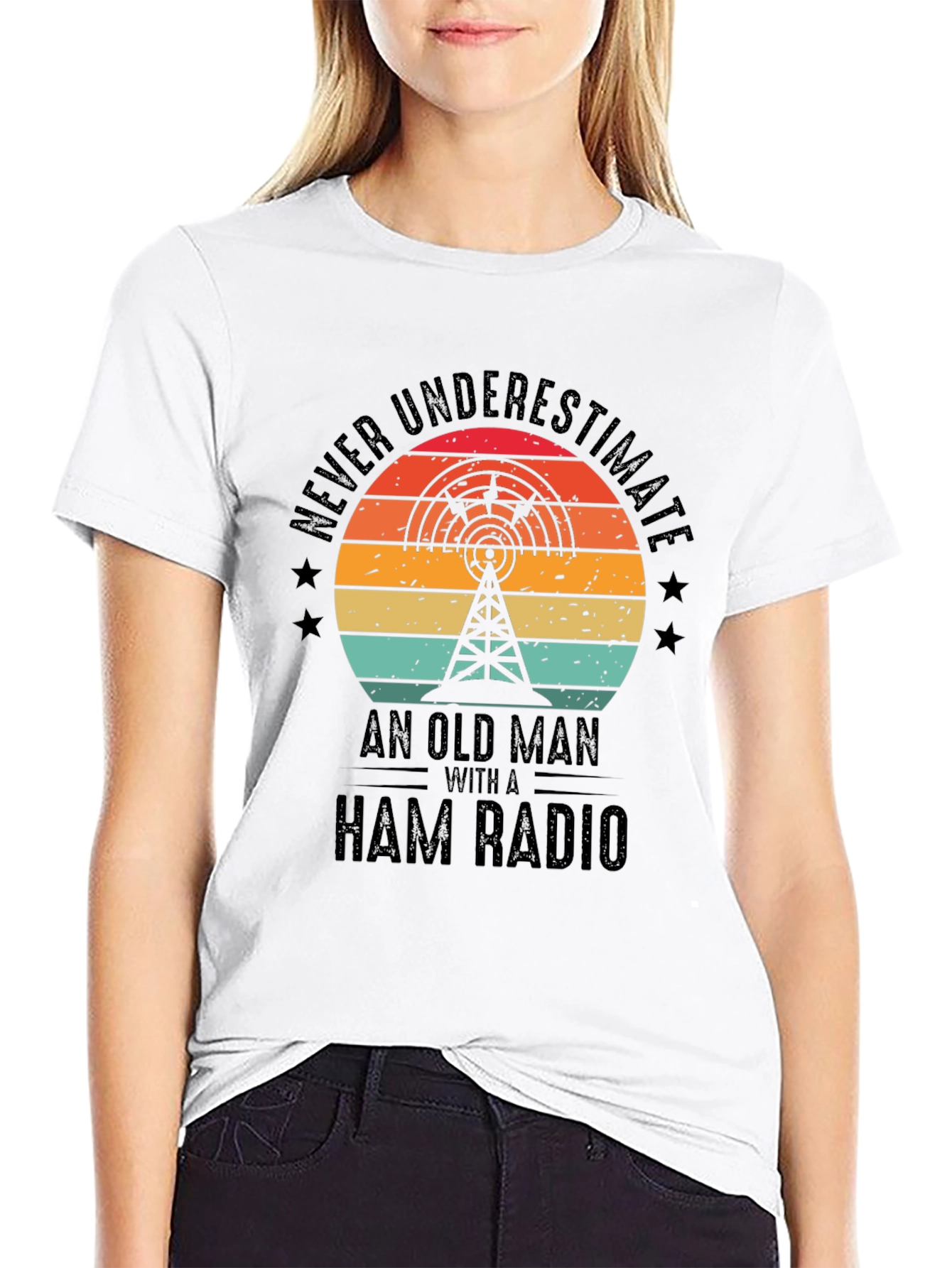 Ham Radio Old Man T-Shirt - Never Underestimate