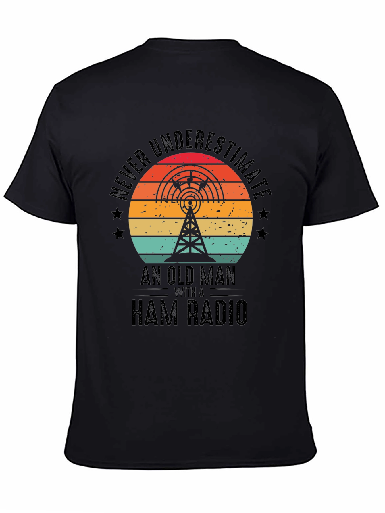 Ham Radio Old Man T-Shirt - Never Underestimate