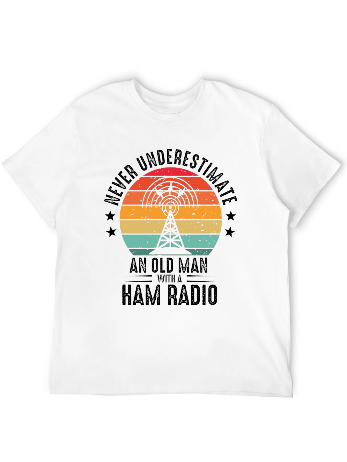 Ham Radio Old Man T-Shirt - Never Underestimate