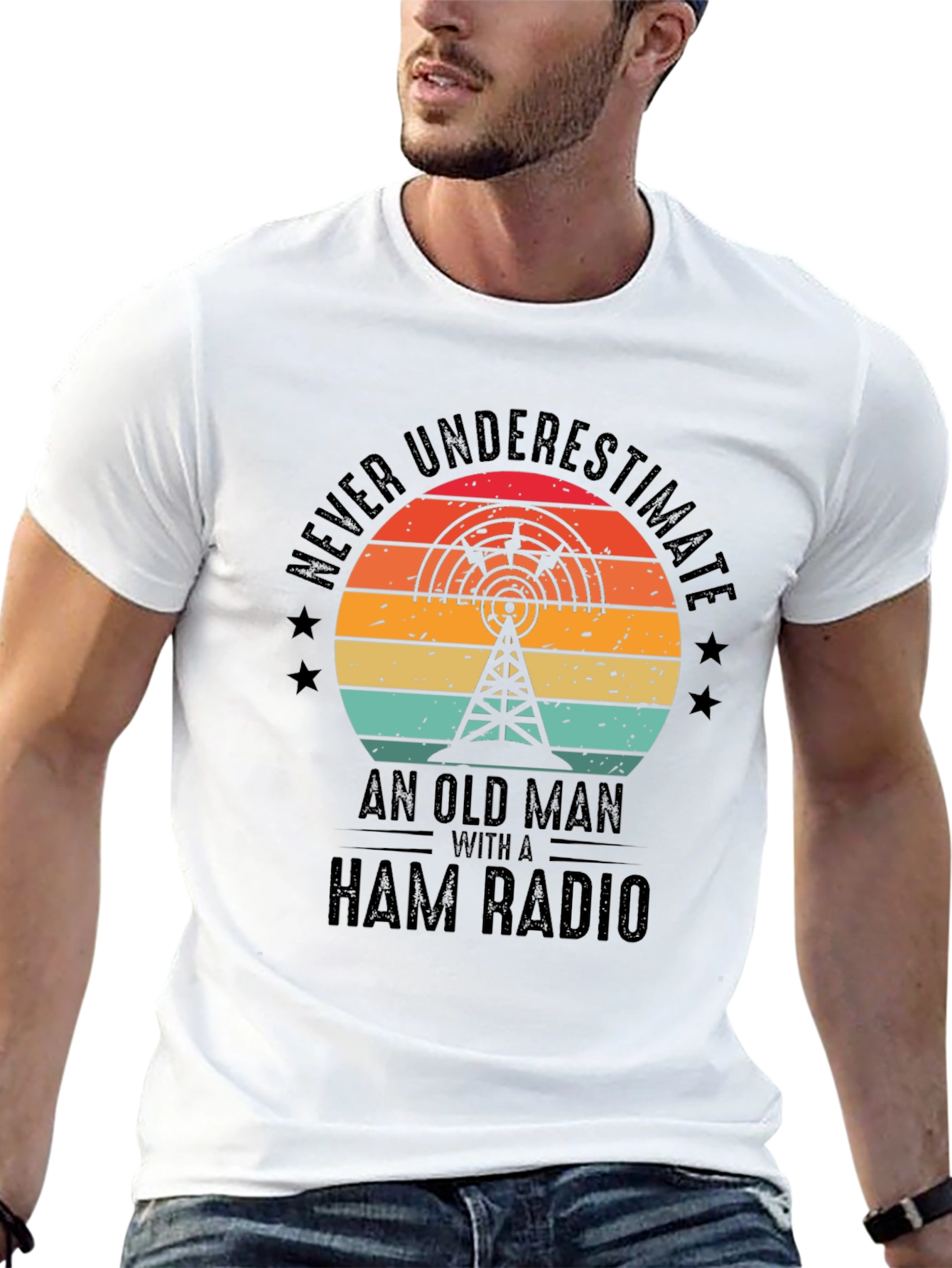 Ham Radio Old Man T-Shirt - Never Underestimate