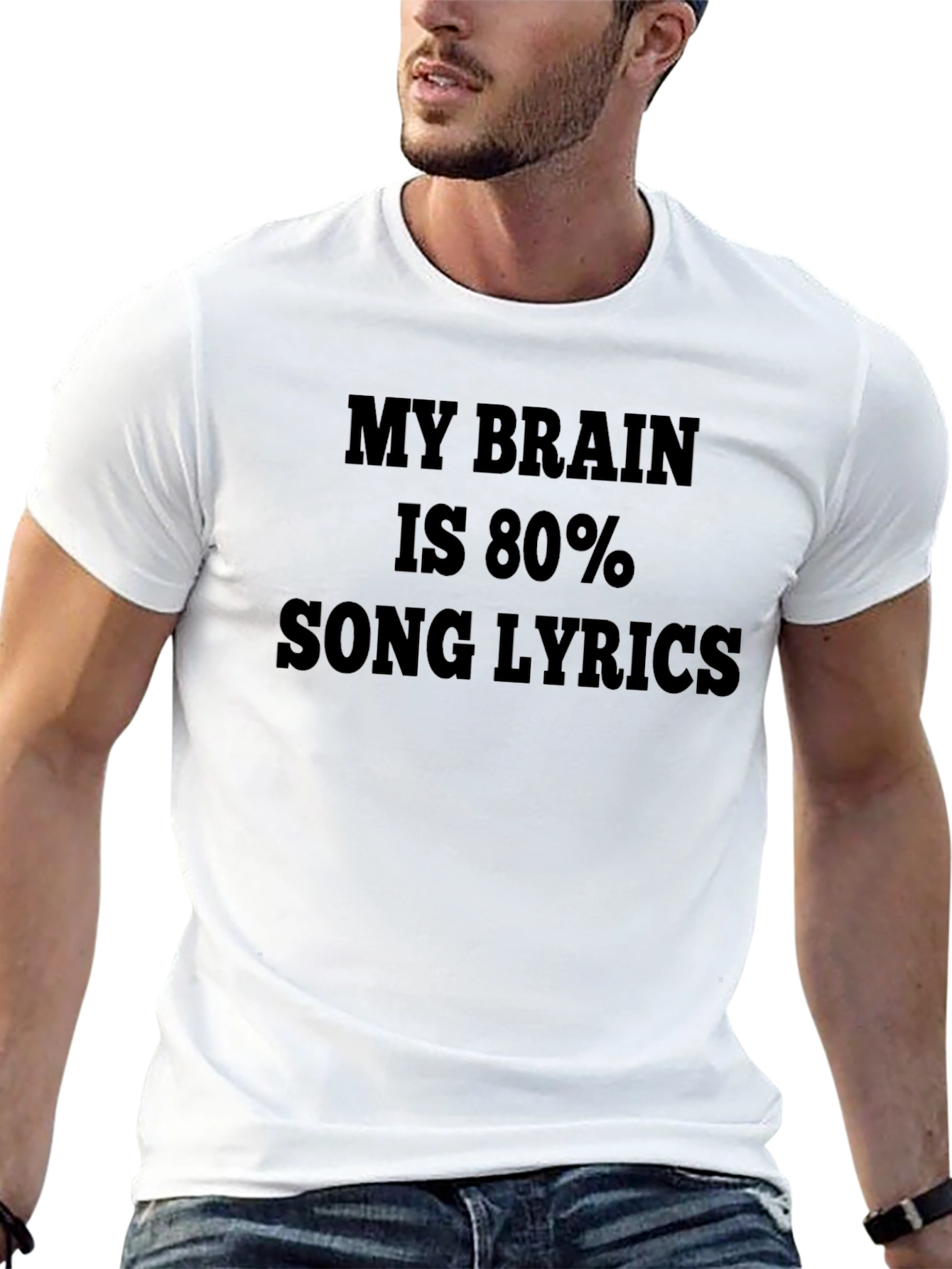 My Brain Is 80% Song Lyrics T-Shirt