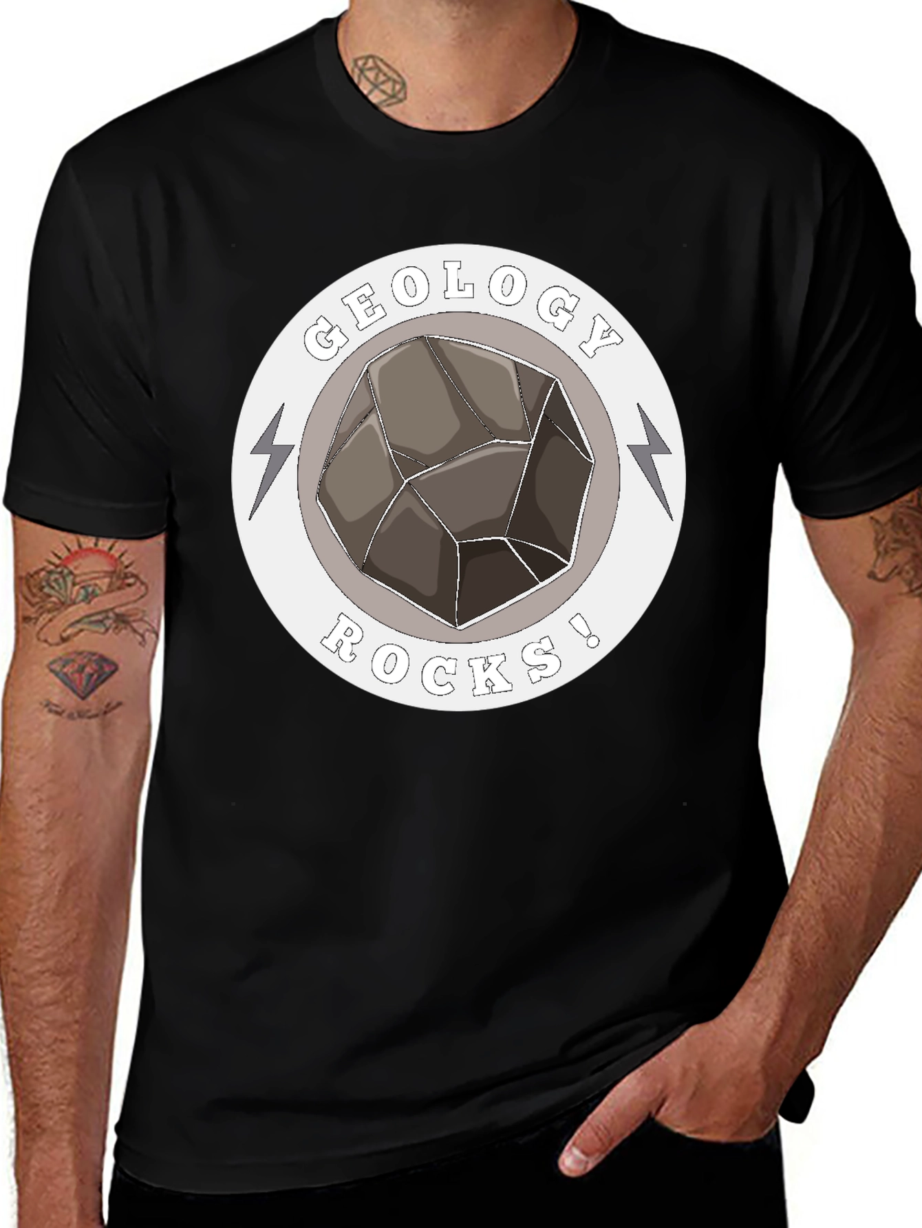 Geology Rocks! Graphic T-Shirt - Black