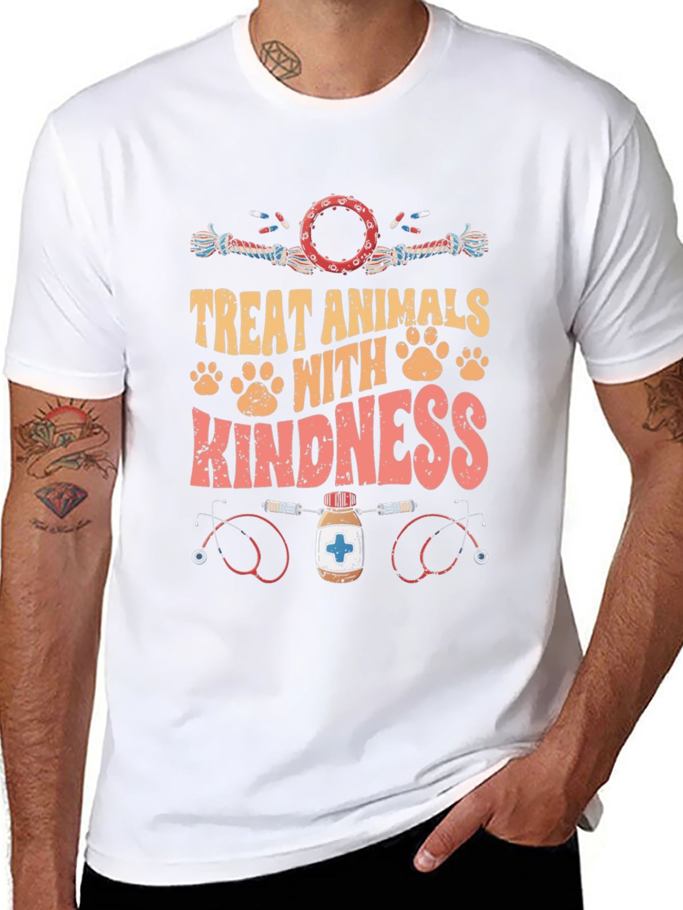 Treat Animals With Kindness Graphic Tee