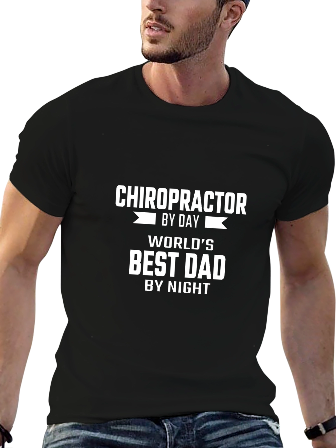 Chiropractor Dad T-Shirt - Best Dad by Night