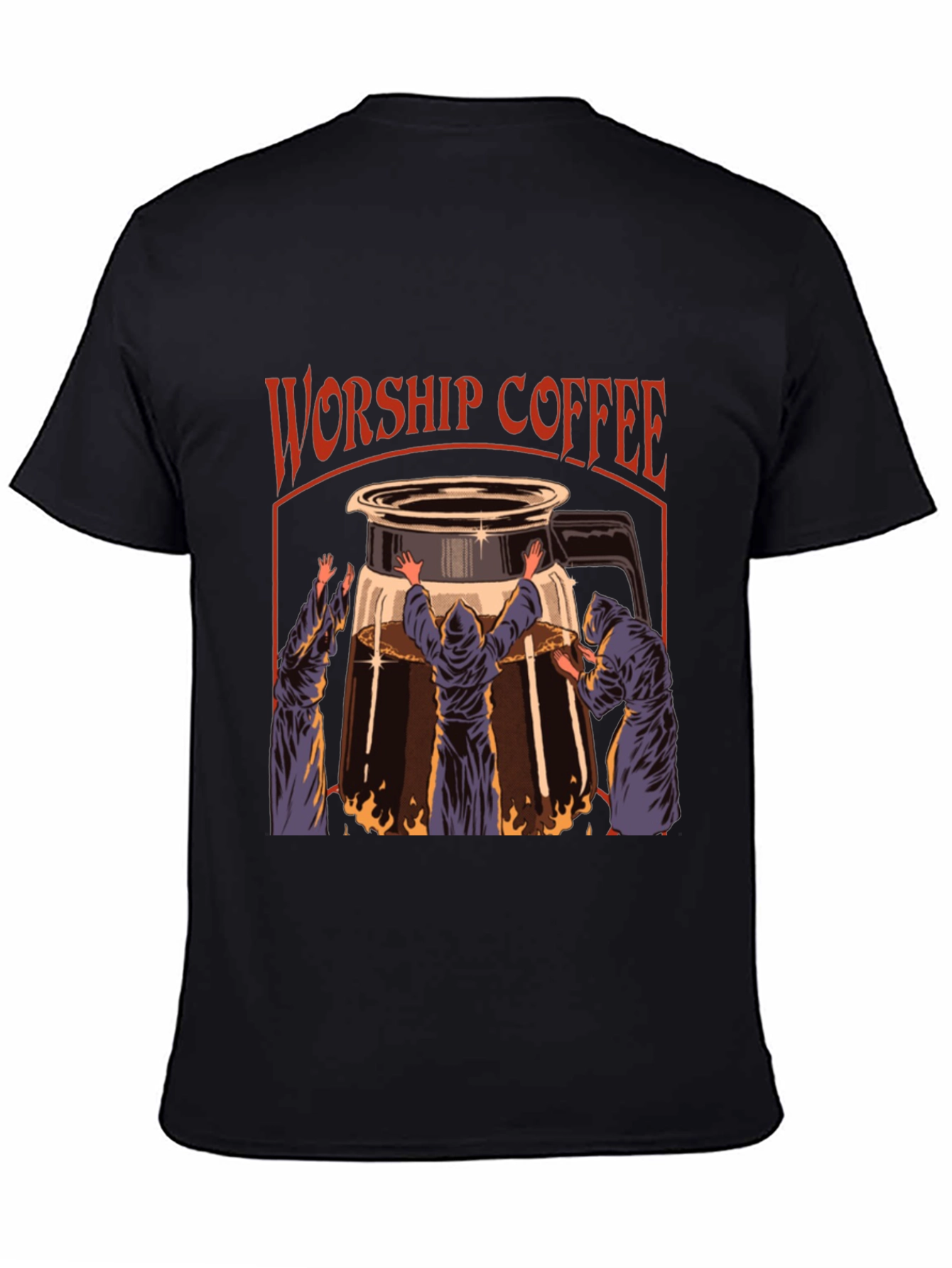 Worship Coffee Graphic T-Shirt Black
