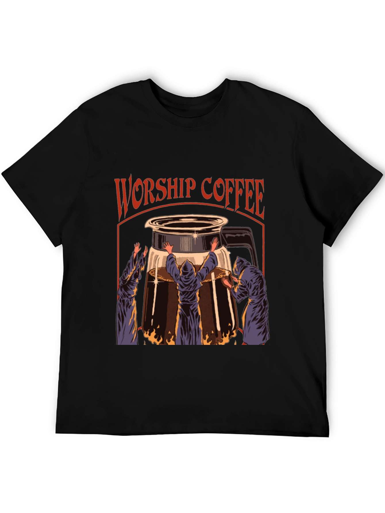 Worship Coffee Graphic T-Shirt Black