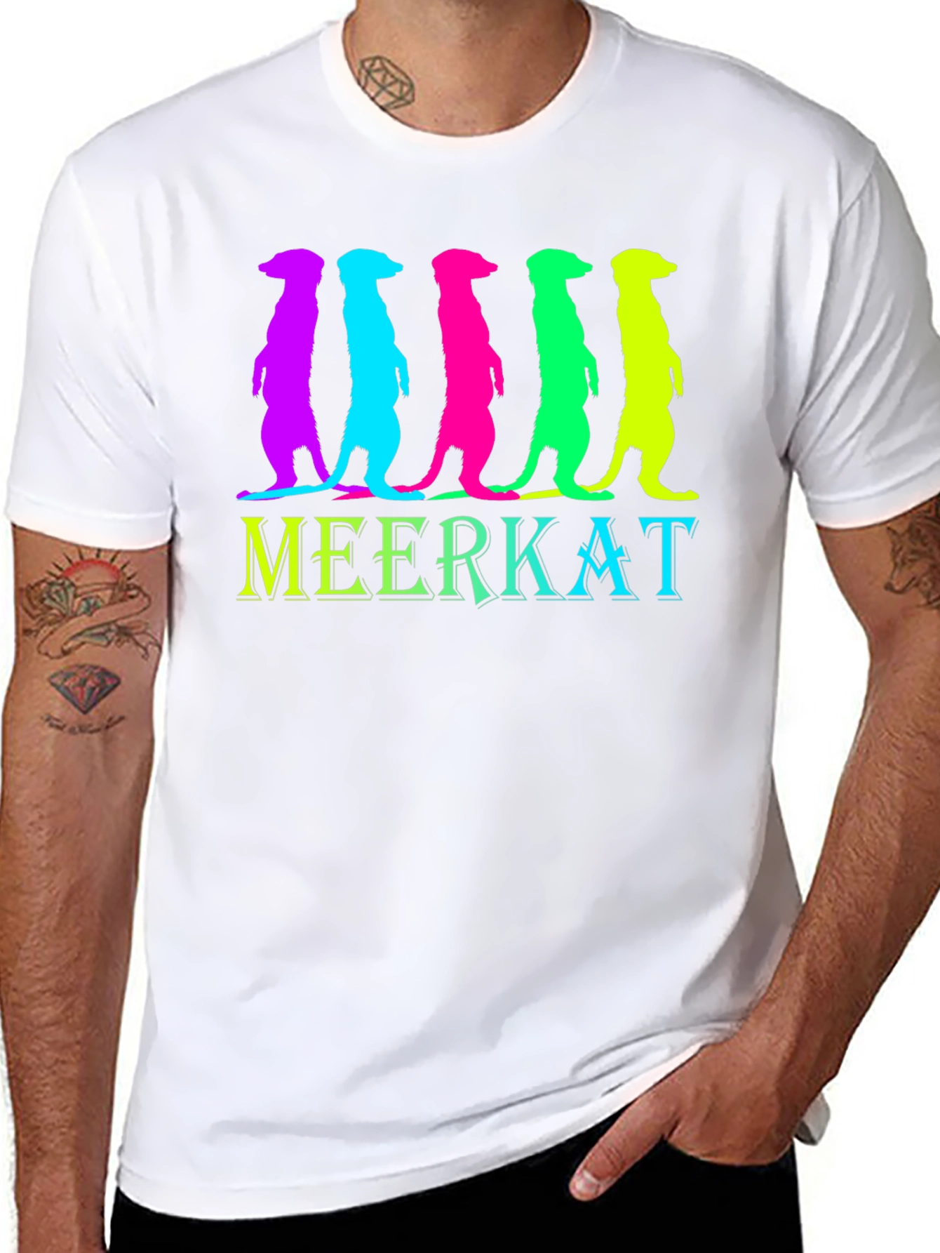 Vibrant Meerkat Graphic Tee - Unique Design
