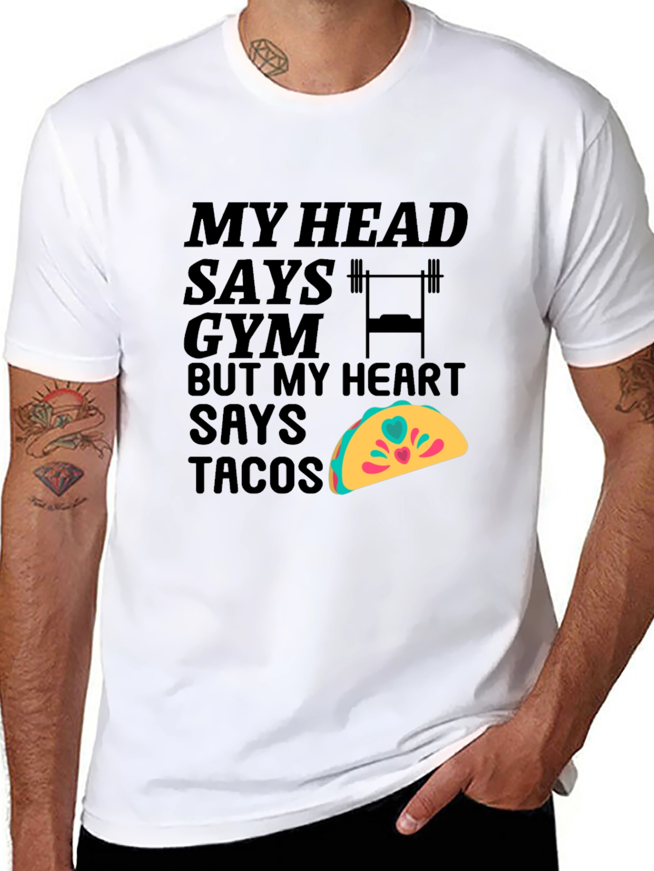 Gym & Tacos Funny T-Shirt