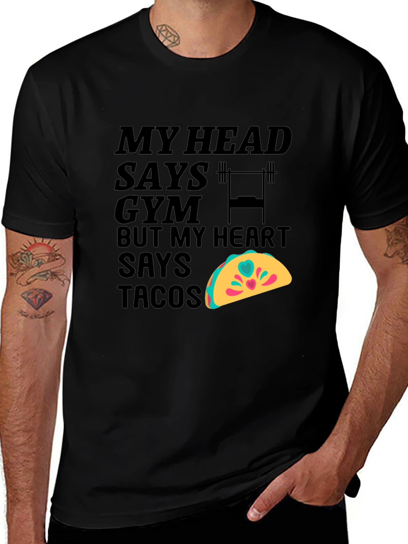 Gym & Tacos Funny T-Shirt