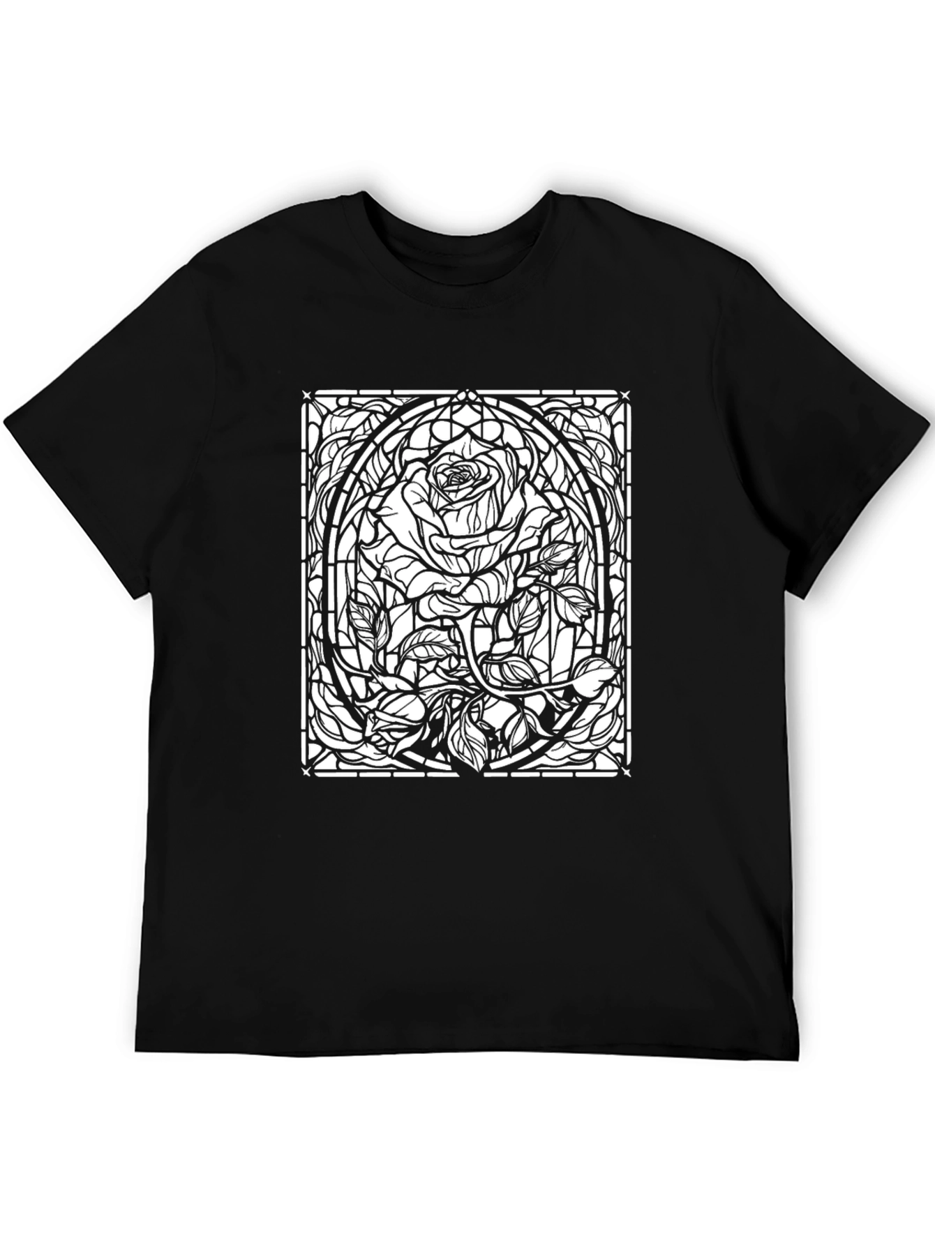 Rose Stained Glass Graphic T-Shirt