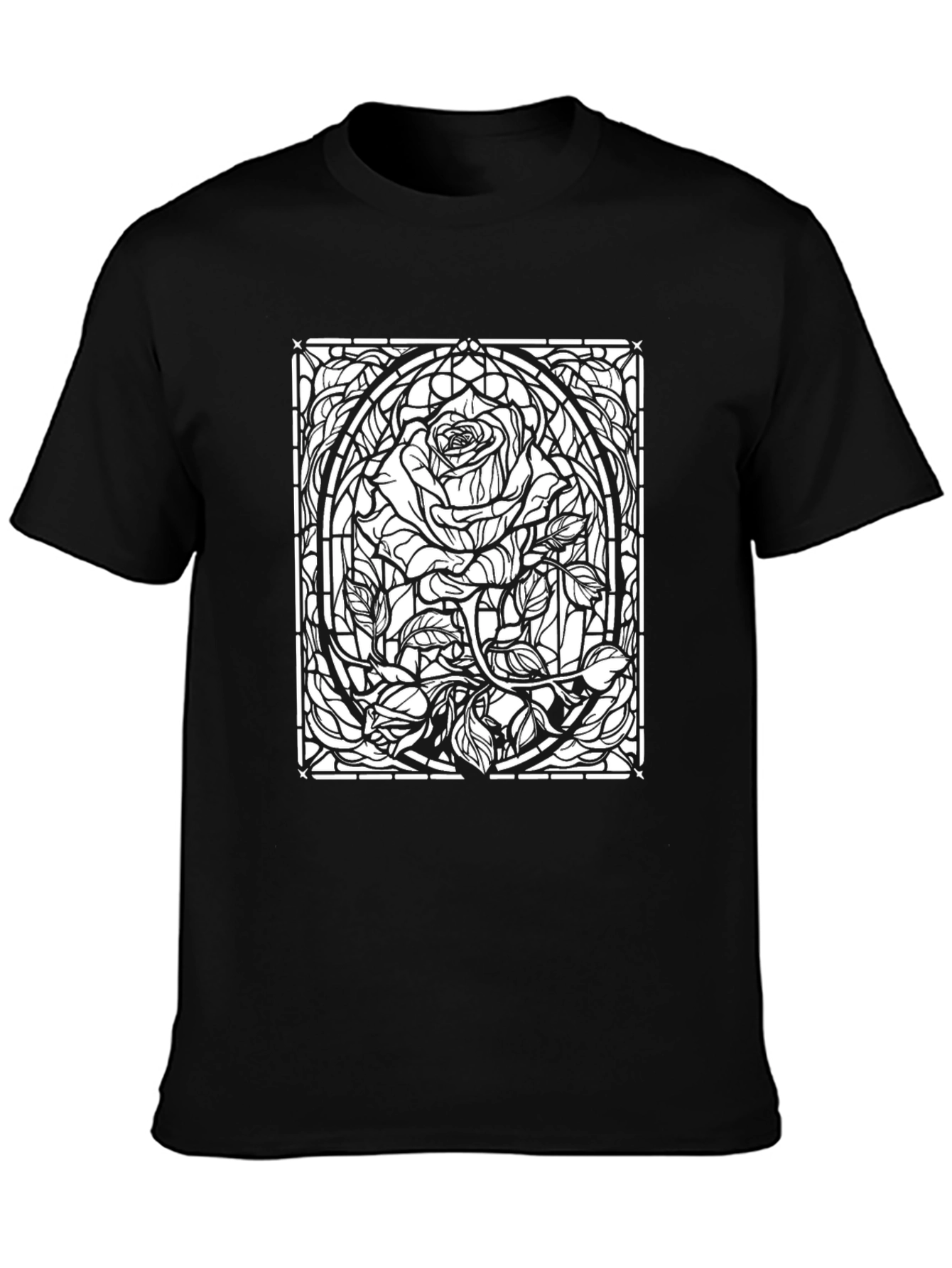 Rose Stained Glass Graphic T-Shirt