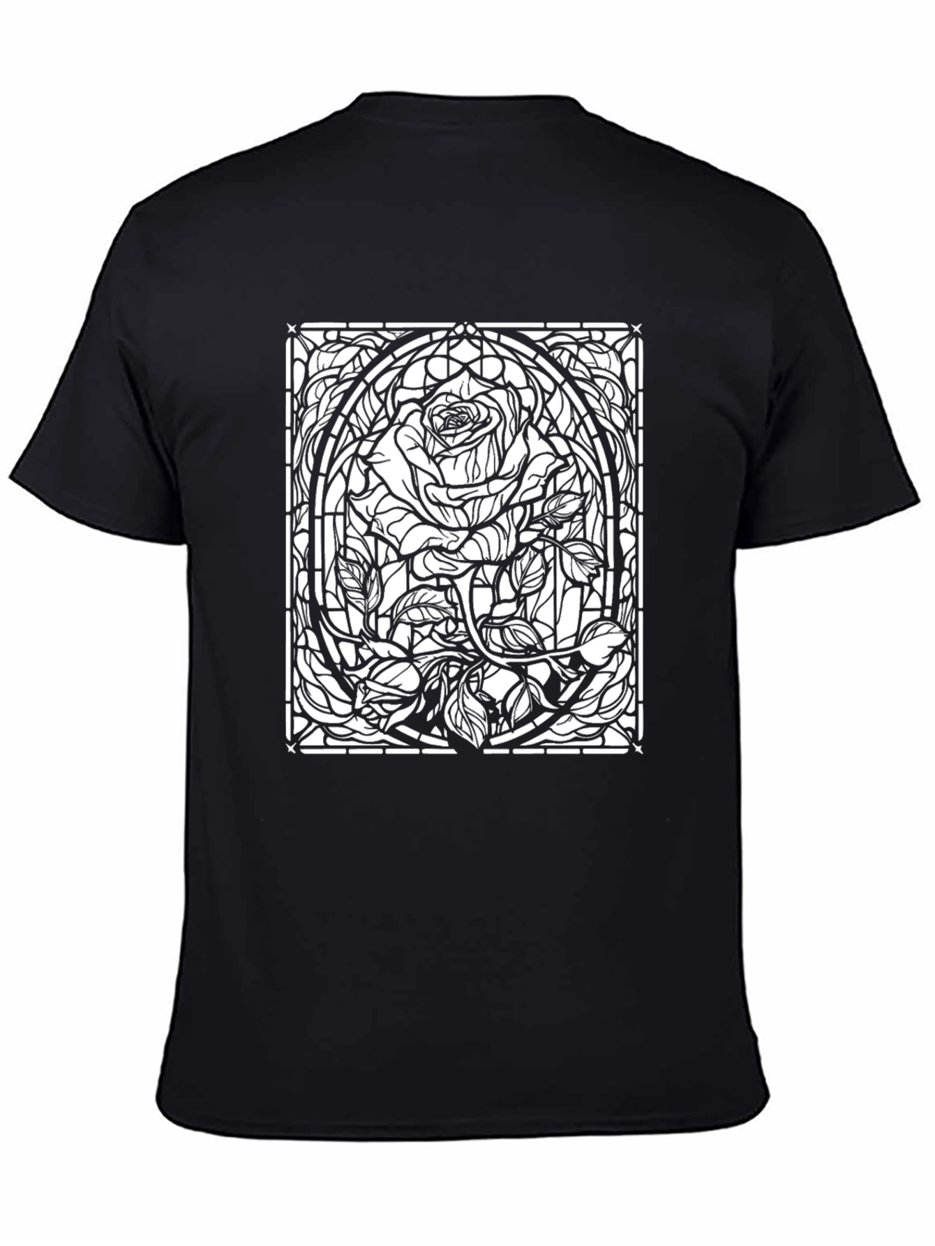 Rose Stained Glass Graphic T-Shirt