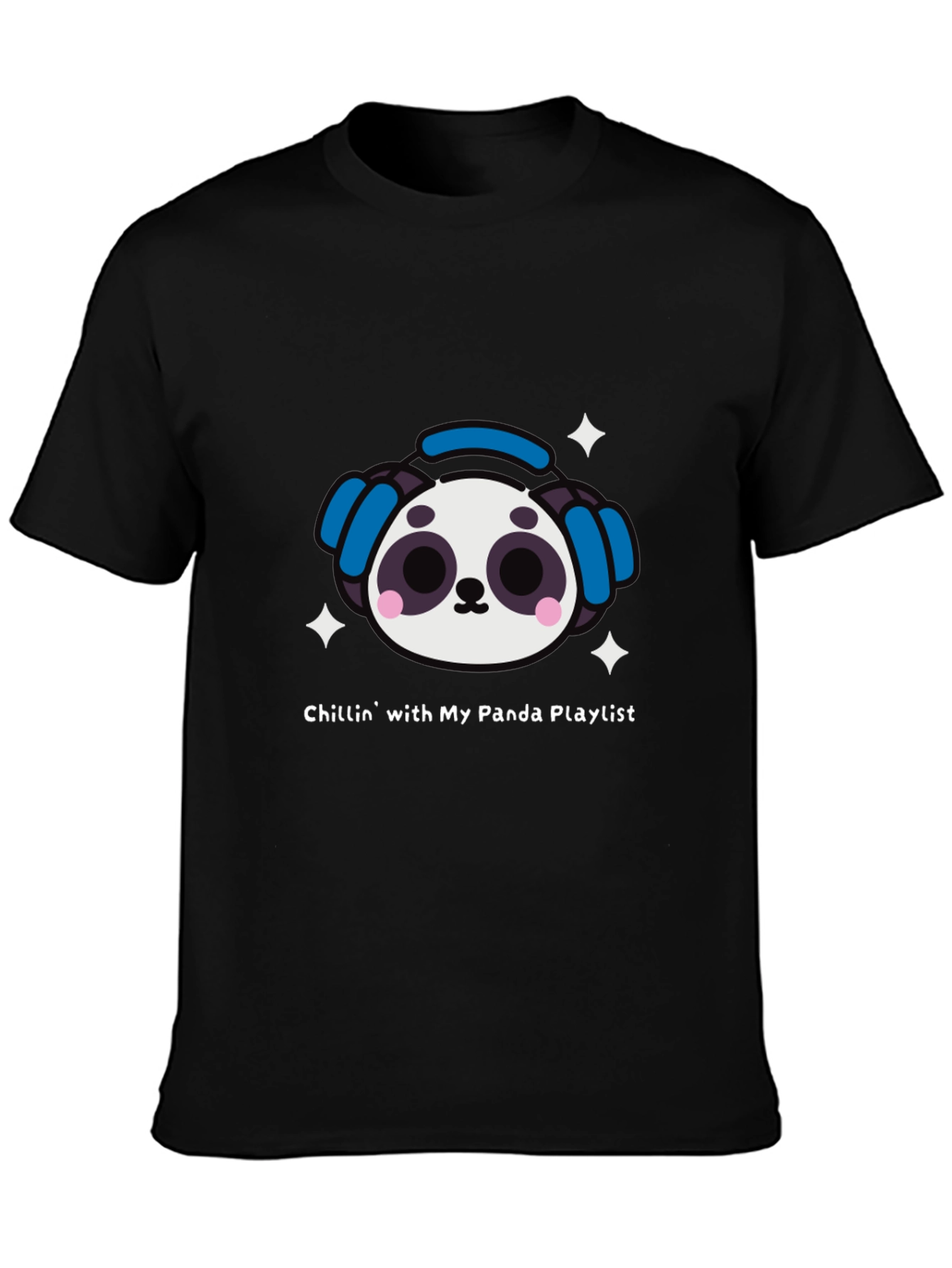 Panda Playlist T-Shirt - Chill Vibes