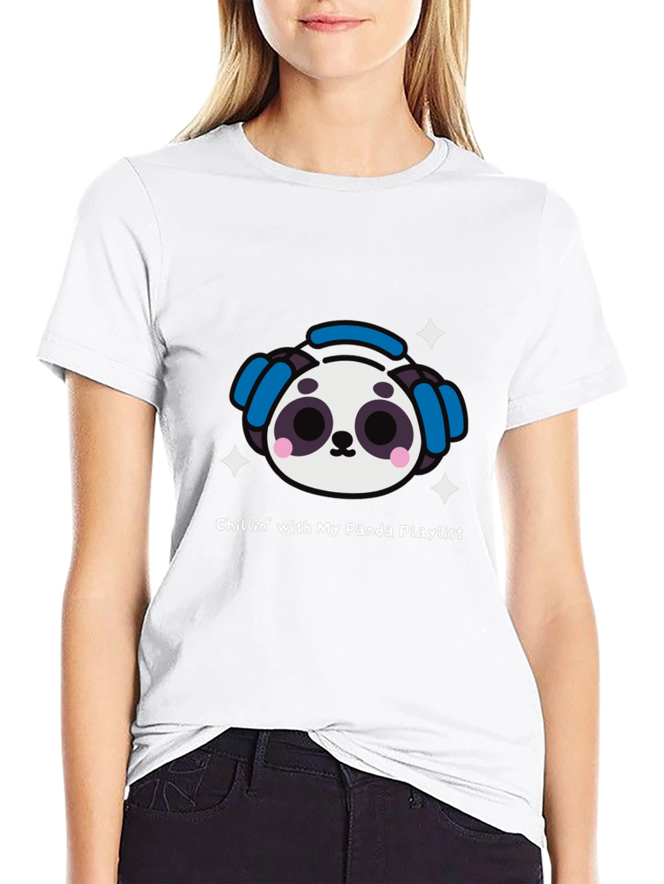 Panda Playlist T-Shirt - Chill Vibes