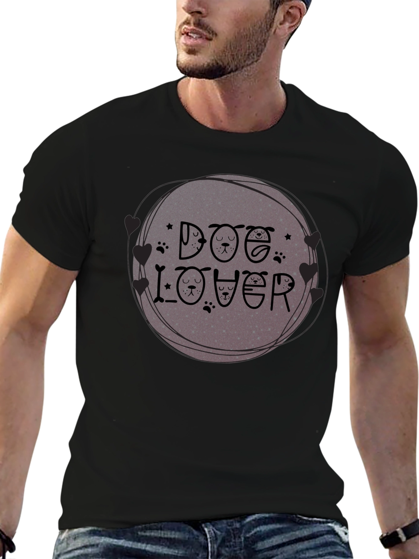 Dog Lover Graphic Tee - Unique Pet Design