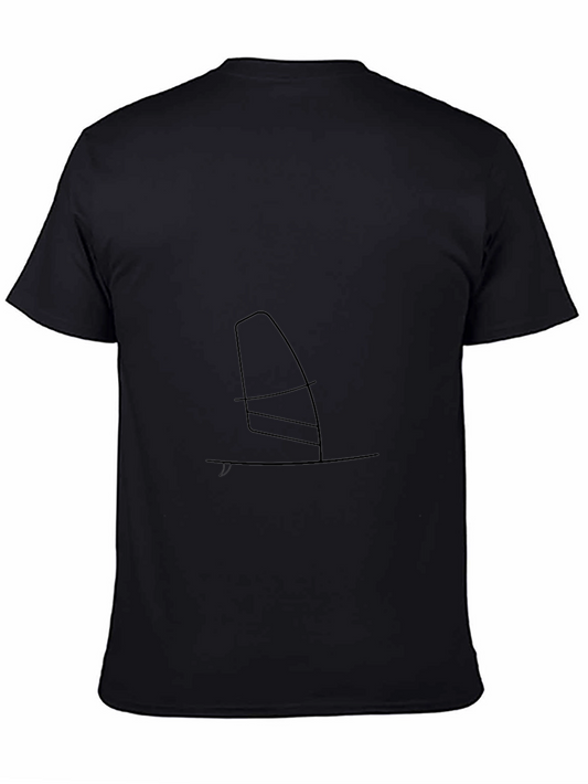 Black Surfboard Graphic Tee - Casual Style