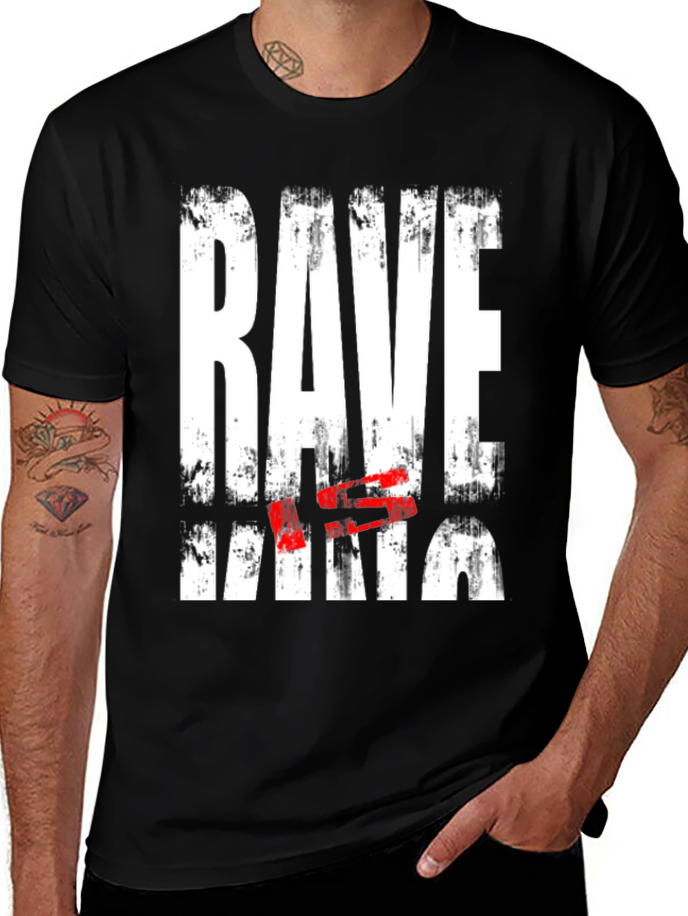 Rave King Graphic Tee - Grunge Style