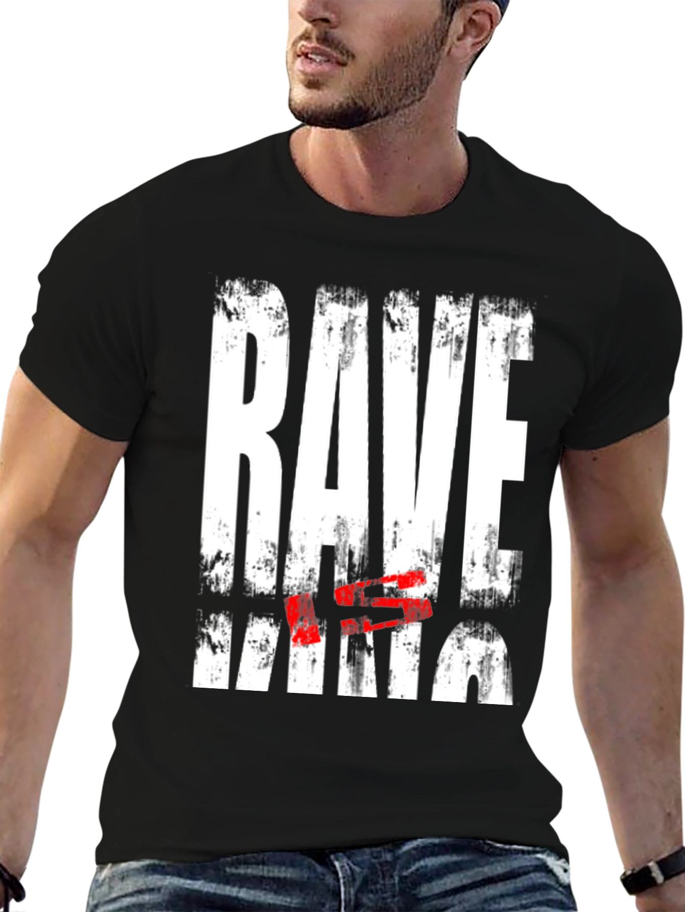 Rave King Graphic Tee - Grunge Style