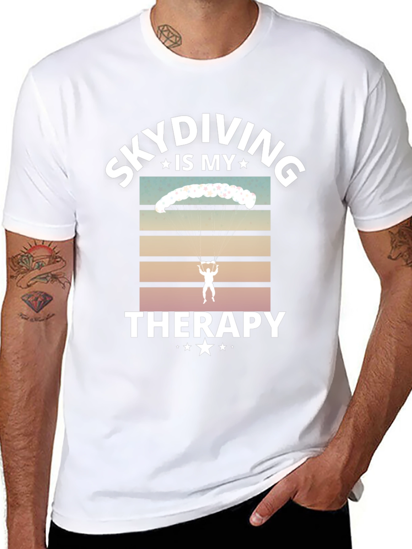 Skydiving Is My Therapy Graphic T-Shirt
