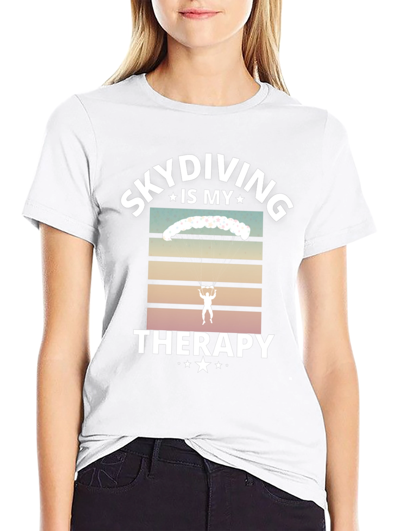 Skydiving Is My Therapy Graphic T-Shirt