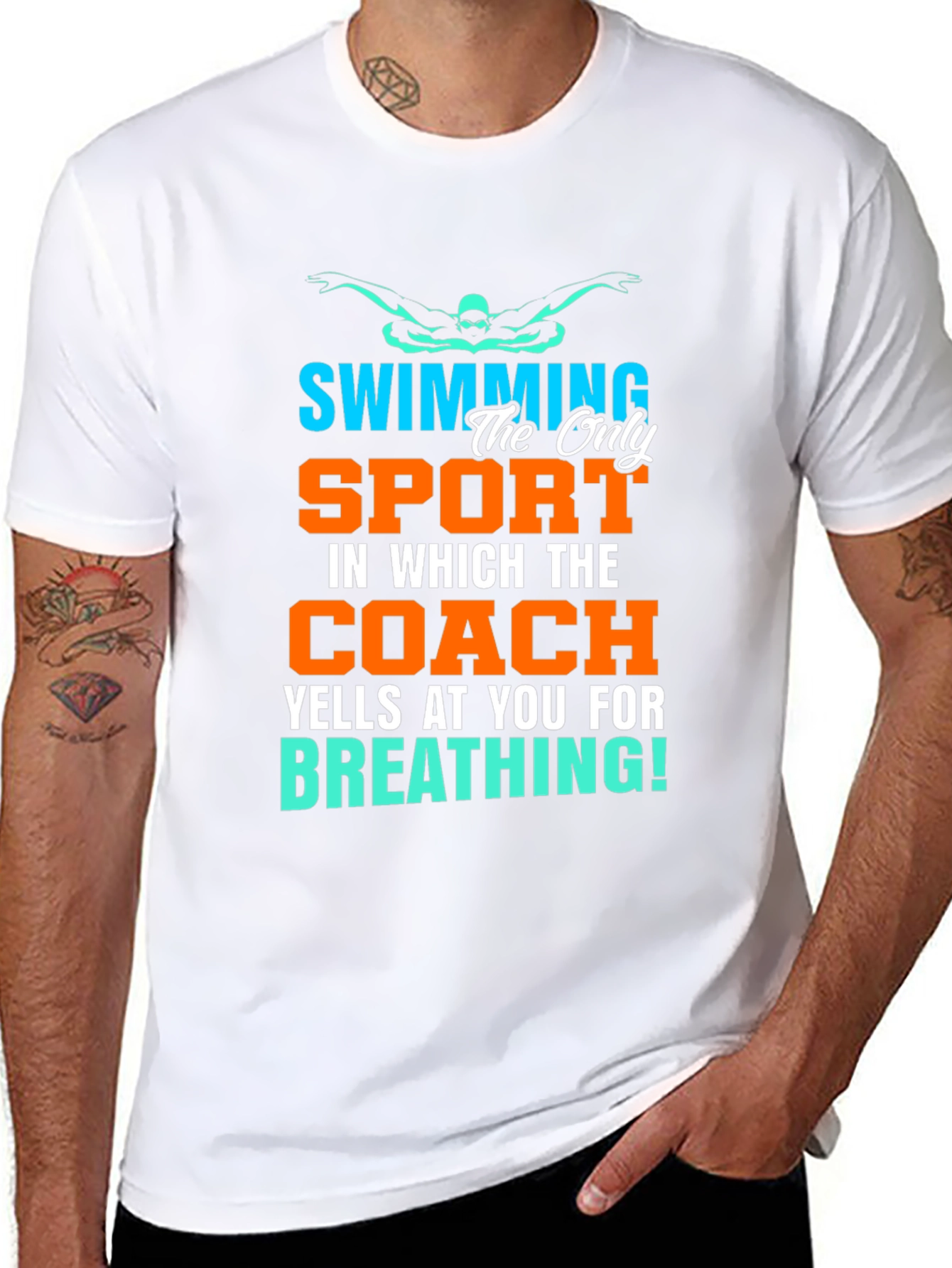 Funny Swimming Coach T-Shirt for Swimmers
